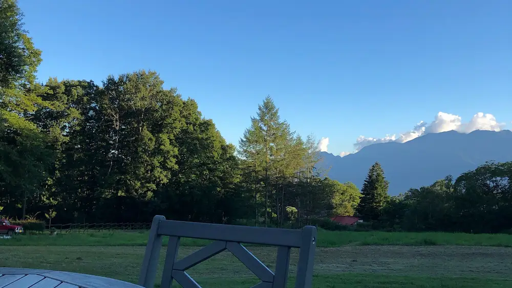 「ザ ノマド 八ヶ岳」から見える景色。